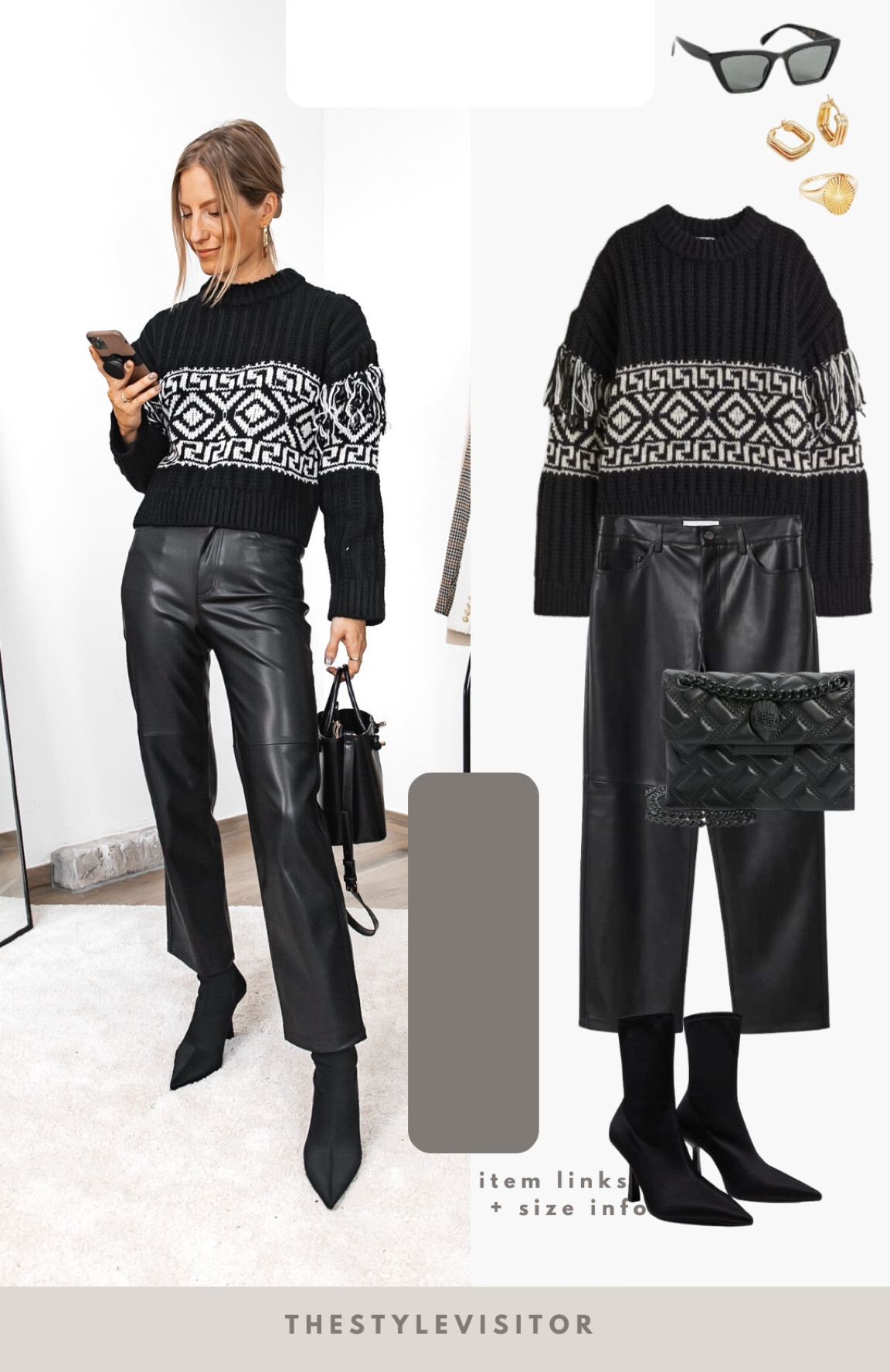 Almost all black autumn look. The sweater is tts, I’m wearing xs but it’s too small. Would advice go stick to your normal size as it’s quite cropped. The faux leather trousers are a gem too and are tts. Read the size guide/size reviews to pick the right size.

Leave a 🖤 if you want to see more casual autumn looks like this

#casualoutfit #casuallook #casual #sweater #fauxleather #trousers #black #sock #boots

#LTKstyletip #LTKSeasonal #LTKeurope