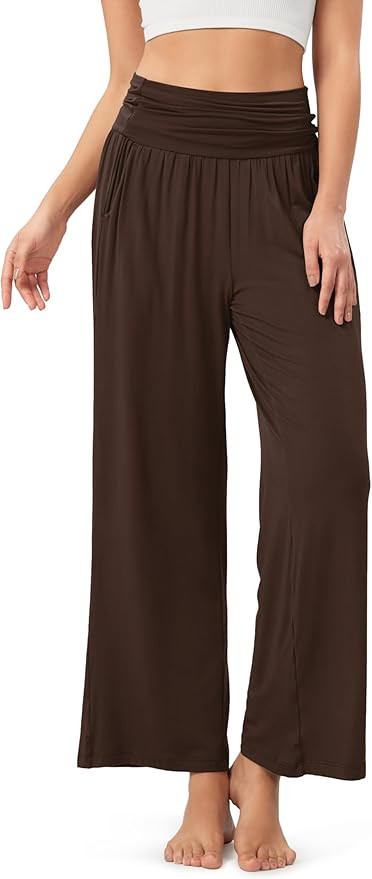 ODODOS Women's Wide Leg Palazzo Lounge Pants with Pockets Light Weight Loose Comfy Casual Pajama ... | Amazon (US)
