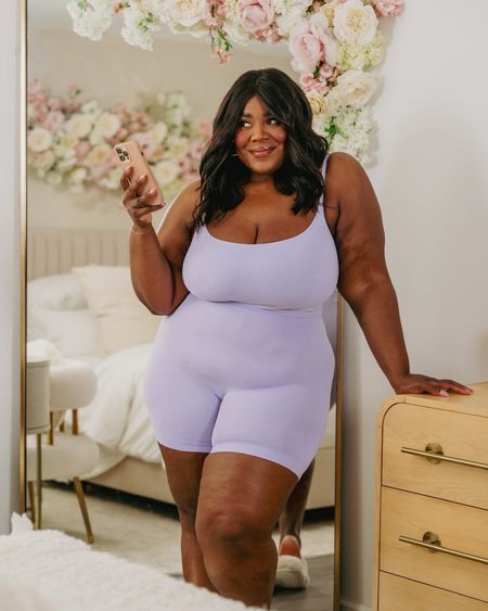 When I’m at home, I’m the Queen of Comfort and Cuteness so of course I’m going to be lounging in M, the new cheekier and younger collection from Maidenform. Think lush, buttery soft not so basic basics that can be worn for all or none to see. This bodysuit tho? It feels so good on and makes for such a sexy cute base for an outfit. I get mine at Target and have my faves linked in my LTK.  

Size XXL 

#LTKfindsunder50 #LTKplussize #LTKhome
