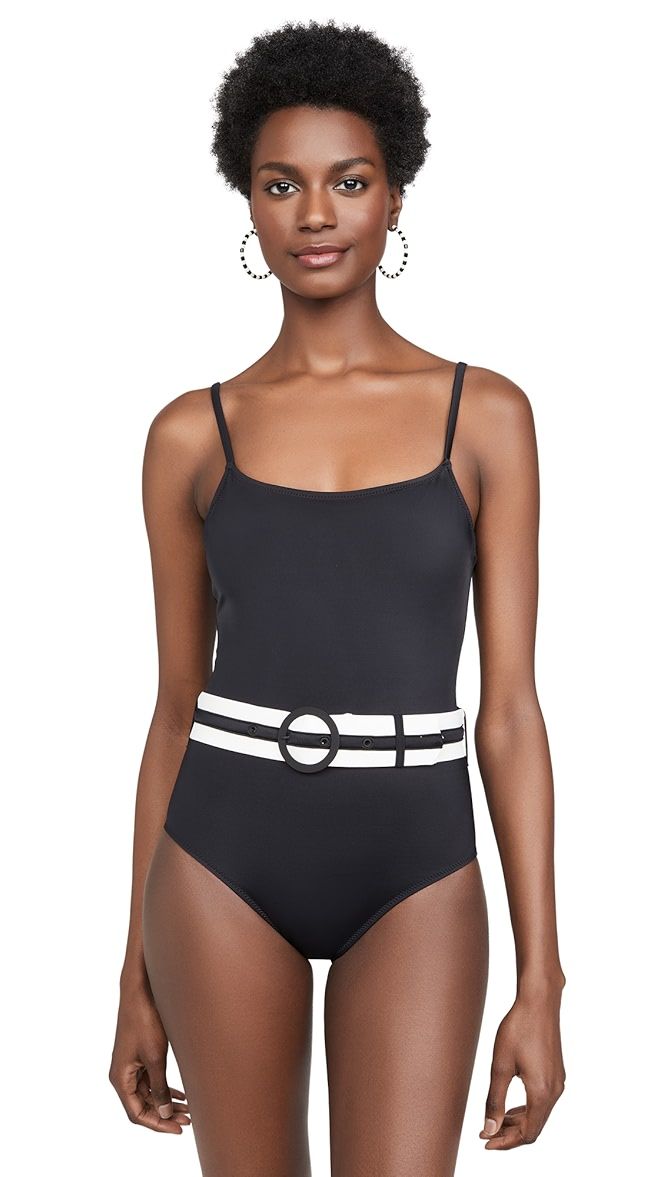 Solid & Striped The Nina Belted One Piece Swimsuit | SHOPBOP | Shopbop