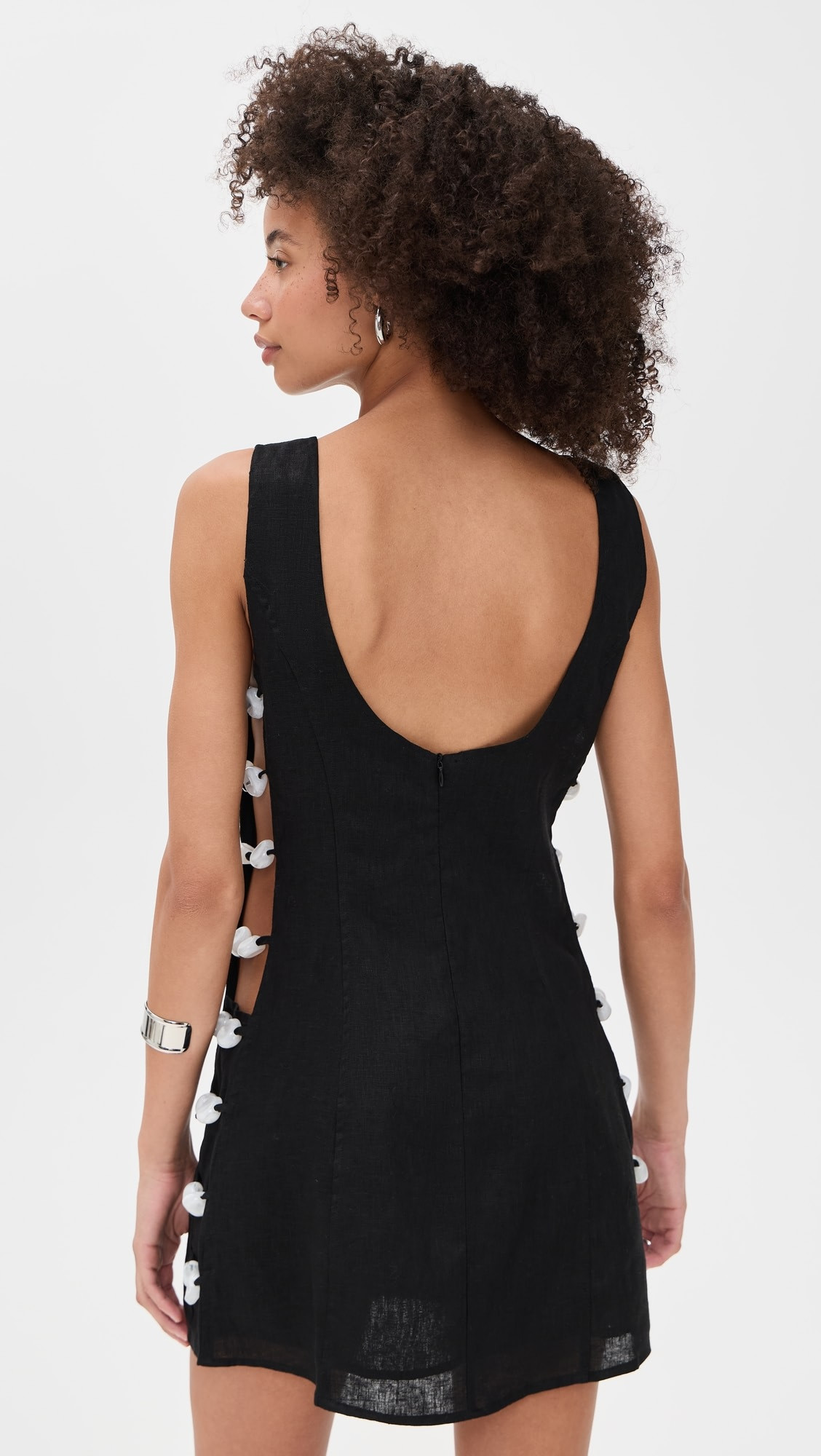 Tia Linen Mini Dress Black | Shopbop