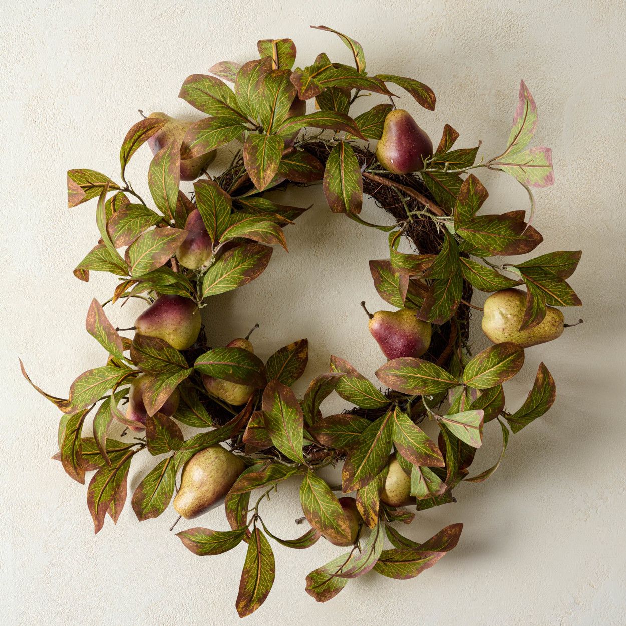 Burgundy and Green Pear Wreath | Magnolia