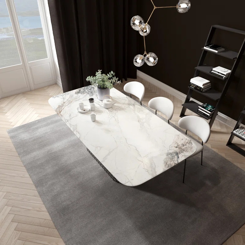 Ivy Bronx Cherline 70.86'' W Modern Rectangular Sintered Stone Stylish Dining Table for 6-8 Peopl... | Wayfair North America