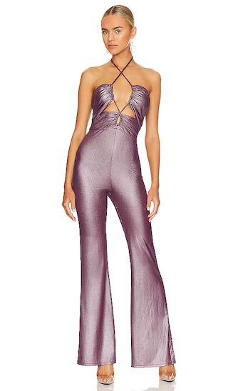 x REVOLVE Lorenza Jumpsuit in Burgundy | Revolve Clothing (Global)