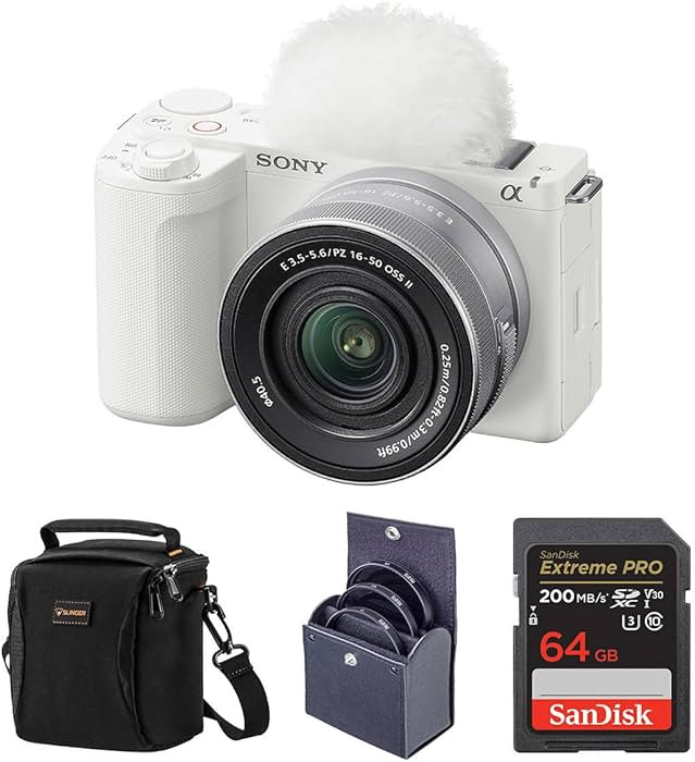 Sony Alpha ZV-E10 II Mirrorless Camera with E PZ 16-50mm f/3.5-5.6 OSS II Lens, White, Bundle wit... | Amazon (US)