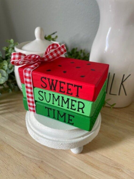 Sweet Summer Time Tiered Tray Decor Summer Decor Mini Book | Etsy | Etsy (US)