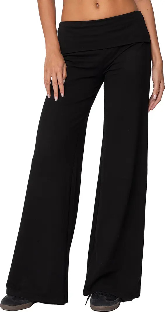 EDIKTED Wide Leg Foldover Pants | Nordstrom | Nordstrom