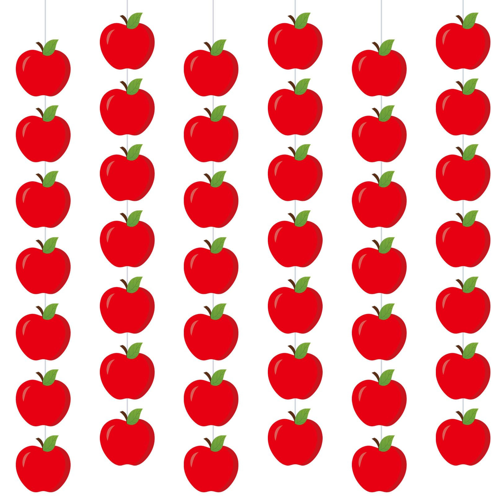 8 Pcs Apple Classroom Decorations Red Apples Garland Banner Back to School Paper Cutouts Hanging Decor for Home Chalkboard First Day of School Party Supplies | Amazon (US)