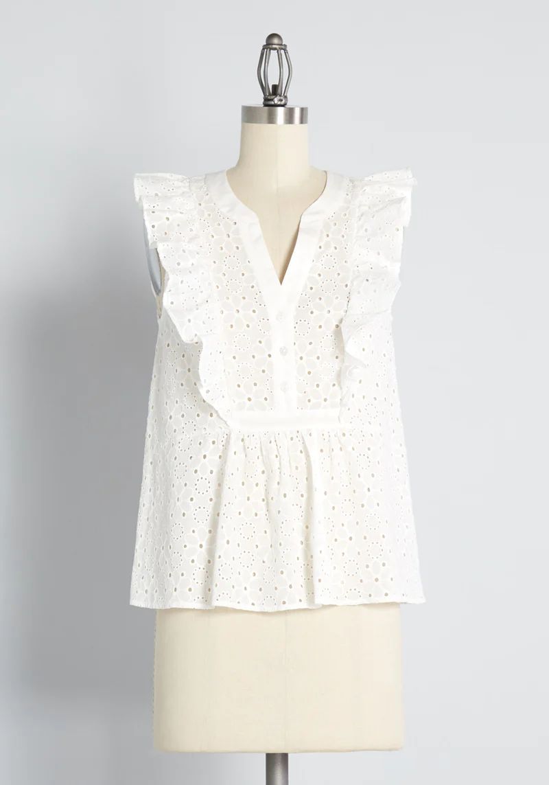 Rodeo Doll Eyelet Embroidered Blouse | ModCloth