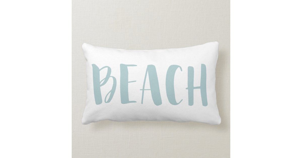 Seafoam Green Nautical Stripe Beach House Lumbar Pillow | Zazzle.com | Zazzle
