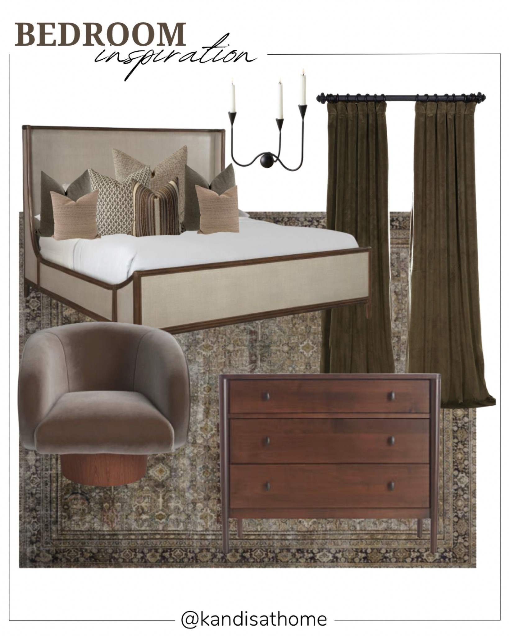 Bedroom Inspo_transitional modern design. Rich textures. Luxe Fabrics. Shop my bedroom  