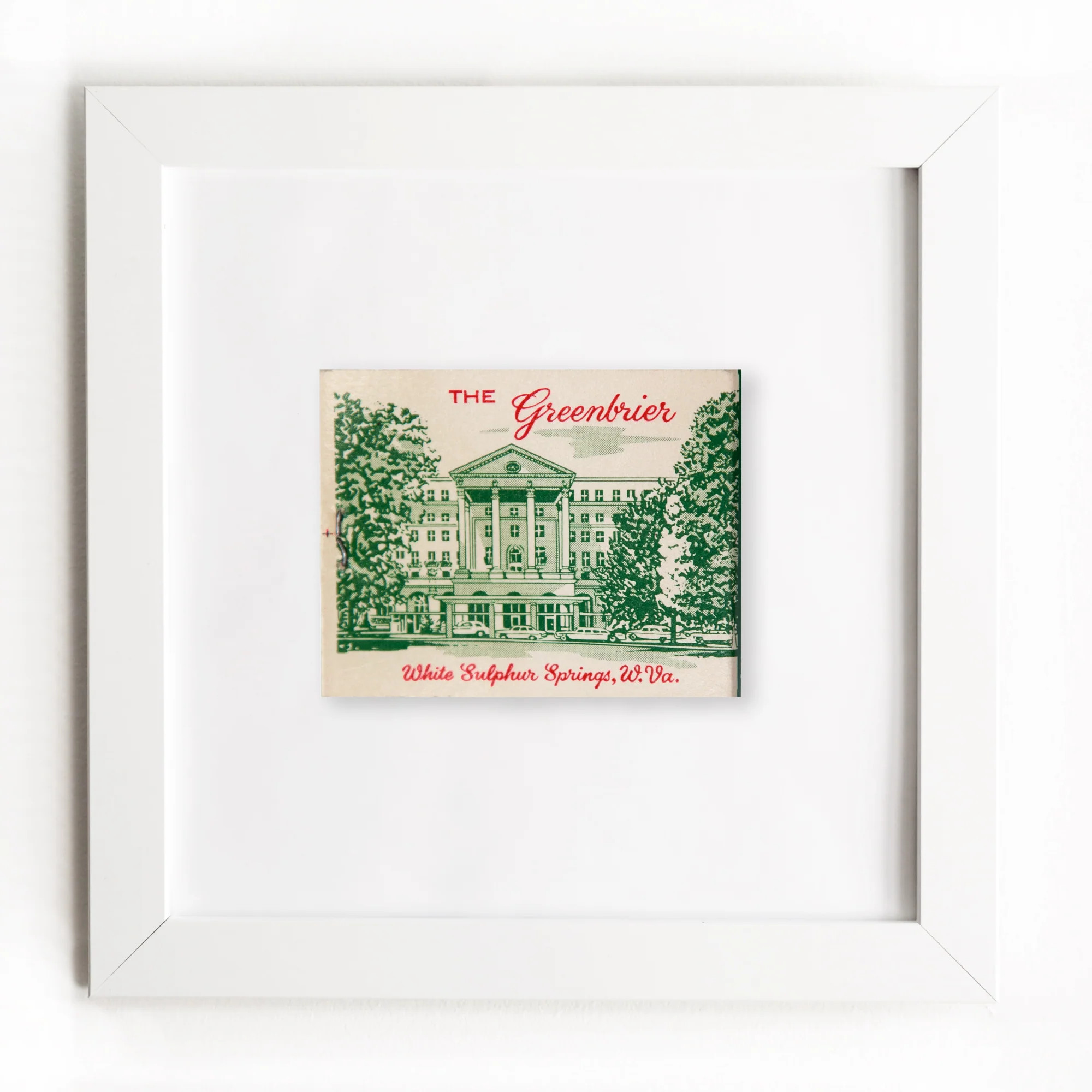 The Greenbrier - Framed Print Matchbook - Golf Gift - Match South | Match South