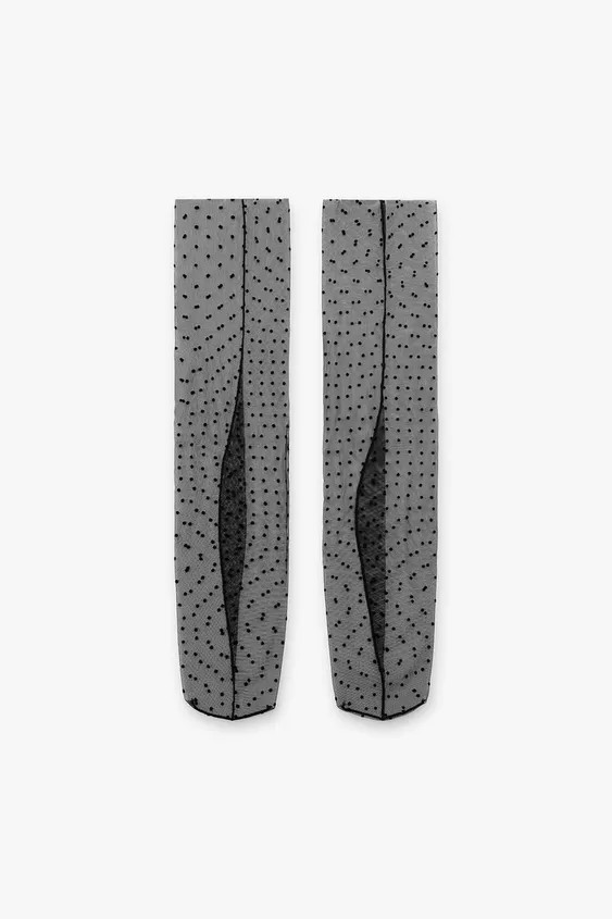 CALZINI ALTI TULLE A POIS | Zara IT