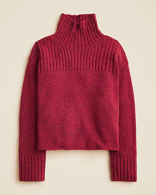 Ribbed turtleneck sweater in donegal wool blend | J. Crew US