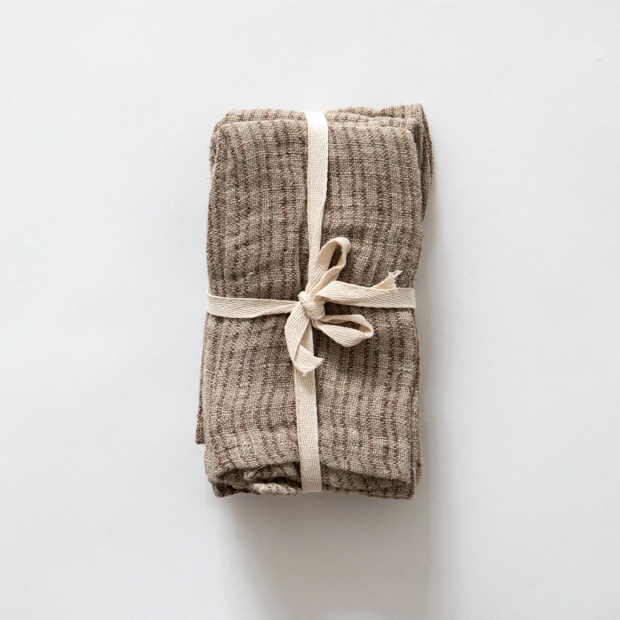 Woven Striped Linen Napkins | The Vintage Rug Shop
