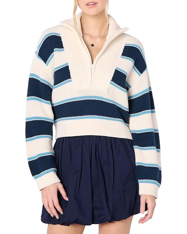 The Drop Women's Russel Stripe Half Zip Sweater Sweater | Amazon (UK)