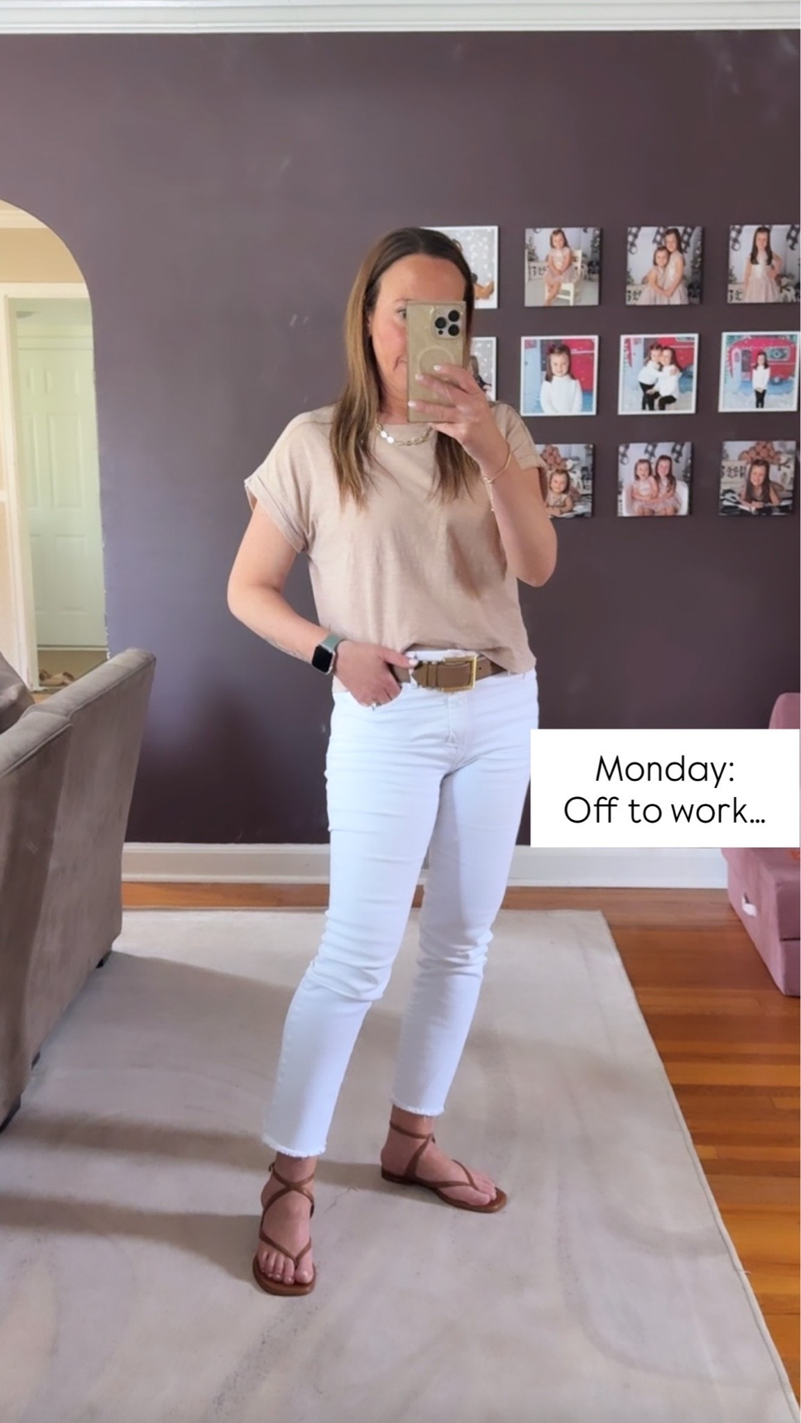 Super easy way to look stylish. I love mixing white and camel.  These sandals are my new go-to. Wearing my normal size.

#LTKmomlife #LTKootd #LTKSeasonal