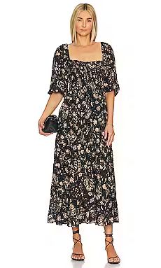 Free People Oasis Printed Midi in Black Combo from Revolve.com | Revolve Clothing (Global)