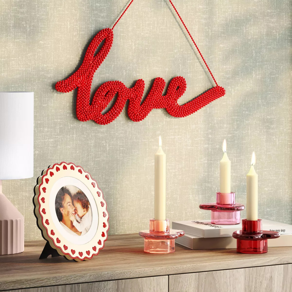 3pk Glass Heart Valentine's Candle Holders - Threshold™ | Target