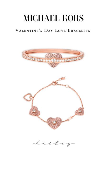 Michael Kors Valentine’s Day Love Bracelets. Gifts for Her. Jewelry Gifts. Jewelry under $250. Saks Fifth Avenue. 

1. 14K Rose Gold-Plated Cubic Zirconia Pavé Heart Station Bracelet
🏹 From the Premium Collection. Crafted from delicate rose goldtone chain, Features four pavé heart charms with a petite logo detail.

2. 14K Rose Gold-Plated Cubic Zirconia Pavé Heart Bangle
🏹 From the Premium Collection. Michael Kors’ bangle bracelet features a center pavé heart with glittering crystal trim and sleek rose goldtone construction.

About Saks: “Saks Fifth Avenue is the premier destination for luxury fashion, driven by a mission to help customers express themselves through relevant and inspiring style.” 

#LTKGiftGuide #LTKSeasonal #LTKFind