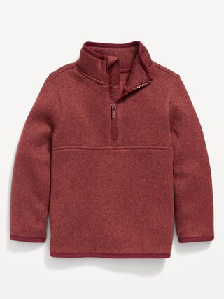 Unisex 1/4-Zip Sweater-Fleece Sweatshirt for Toddler | Old Navy (US)