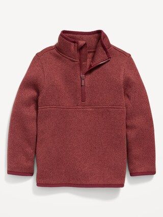 Unisex 1/4-Zip Sweater-Fleece Sweatshirt for Toddler | Old Navy (US)