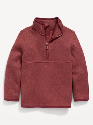 Unisex 1/4-Zip Sweater-Fleece Sweatshirt for Toddler | Old Navy (US)