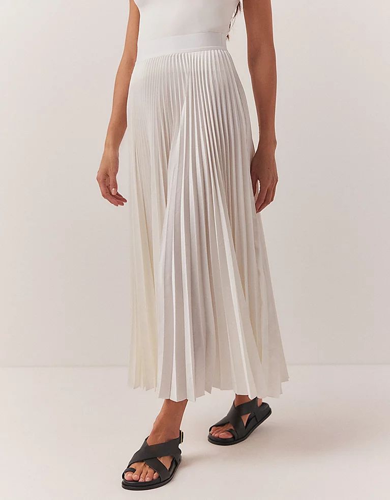 Pleated Midi Skirt | The White Company (UK)