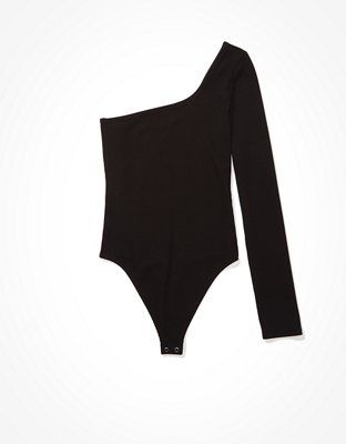 AE Long Sleeve One Shoulder Bodysuit | American Eagle Outfitters (US & CA)