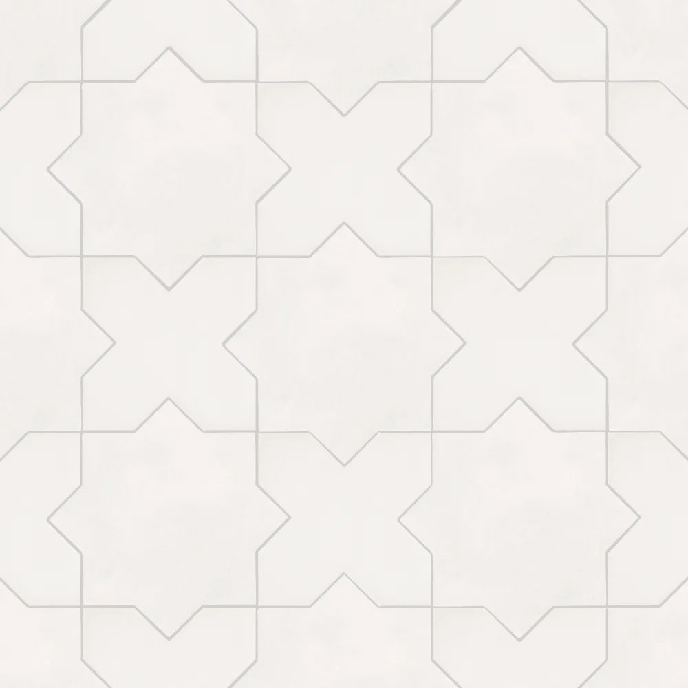 Star And Cross Porcelain Pattern Tile | Wayfair North America