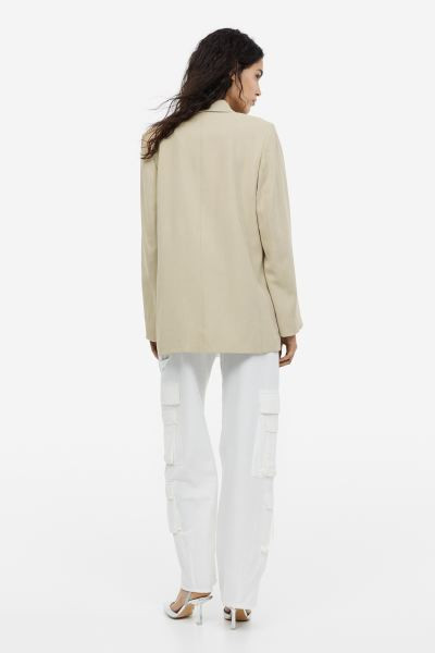 Double-breasted blazer - Beige - Ladies | H&M GB | H&M (UK, MY, IN, SG, PH, TW, HK)