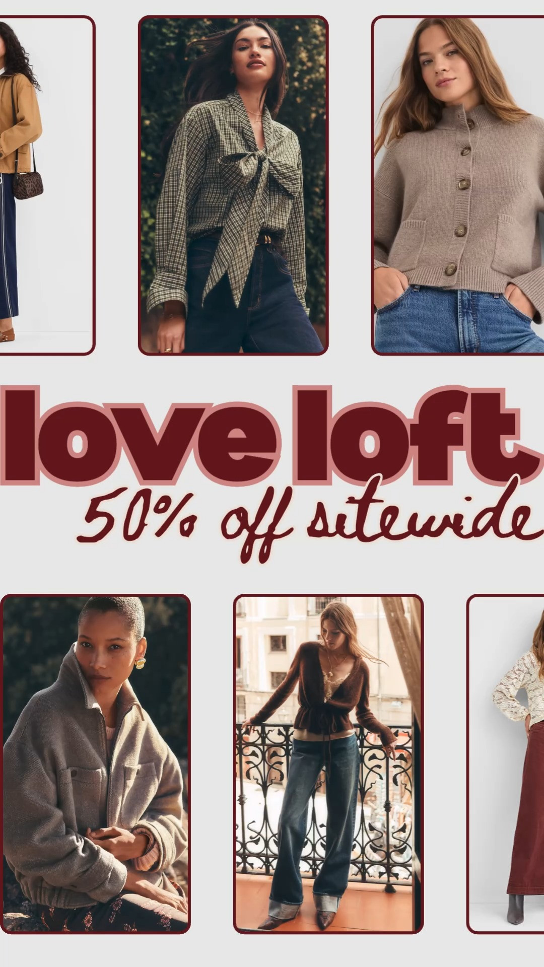 LOFT LOVES 💕 and so do I!!! So many cute finds are **50% OFF** right now 🙌🏼 the perfect excuse for a little fall closet refresh 🍂✨
 

 #LTKootd #LTKSeasonal #LTKSaleAlert