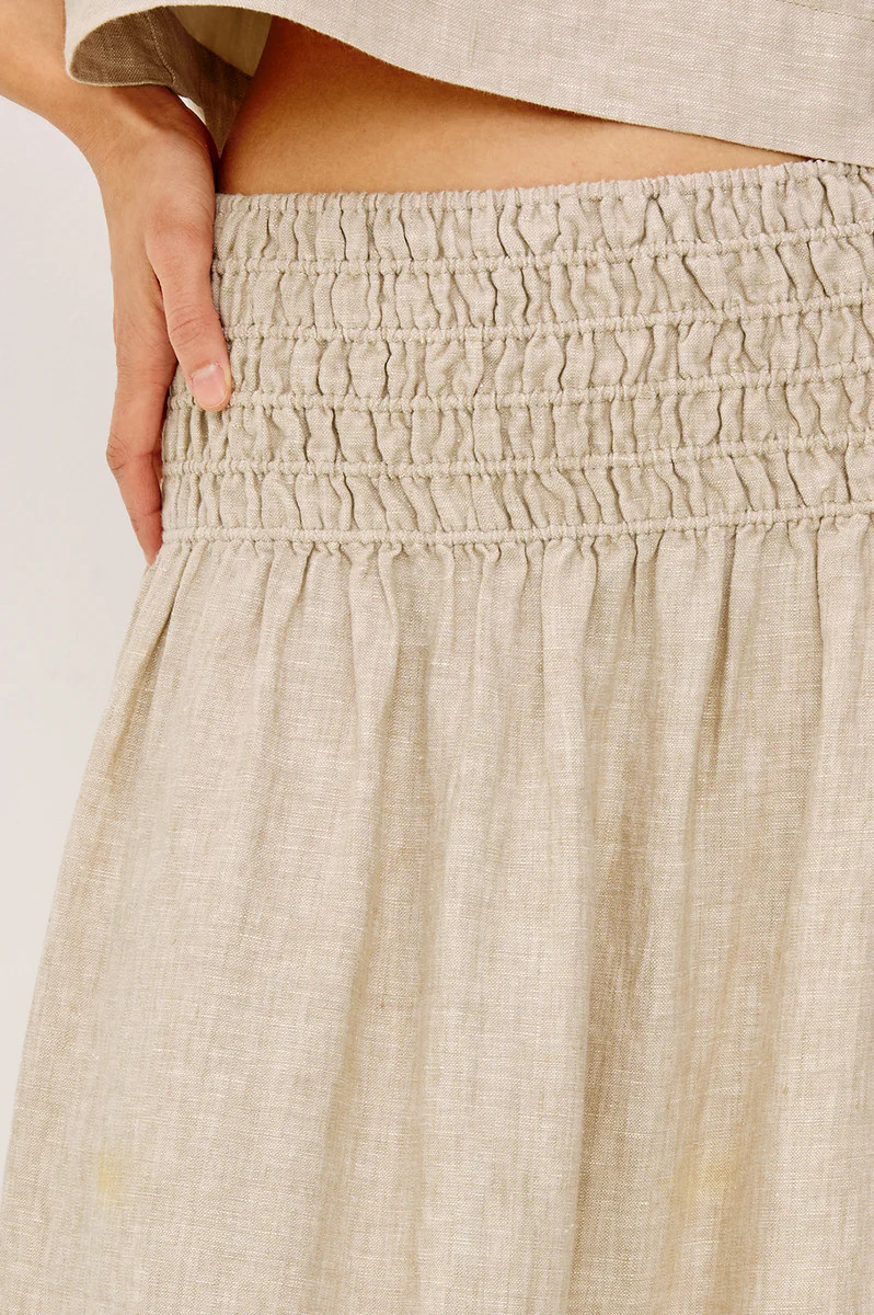 ALESSA SKIRT - HEATHERED FLAX | Rails