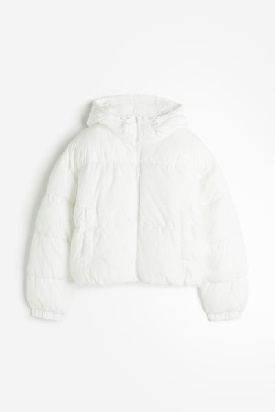 Hooded Puffer Jacket - Black - Ladies | H&M US | H&M (US + CA)