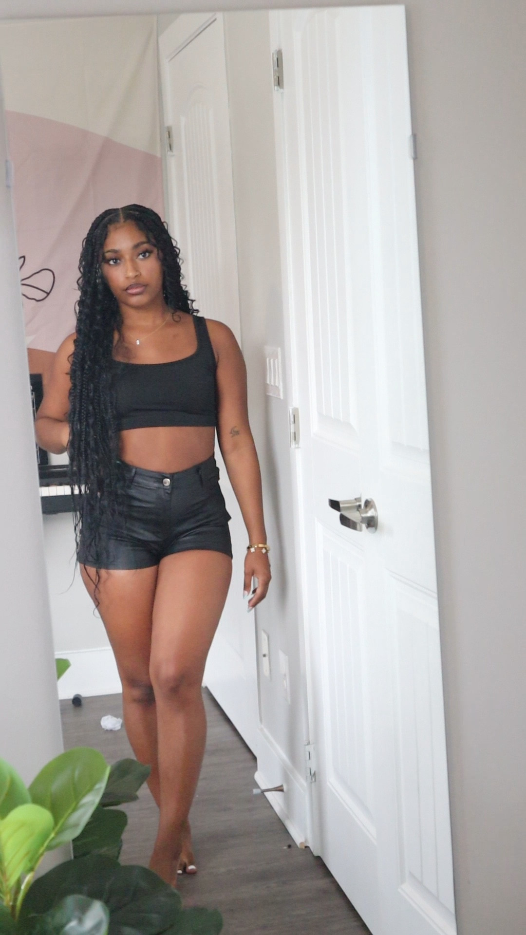 Leather Shorts + Black Crop Top #shein

#LTKunder50 #LTKstyletip #LTKbeauty