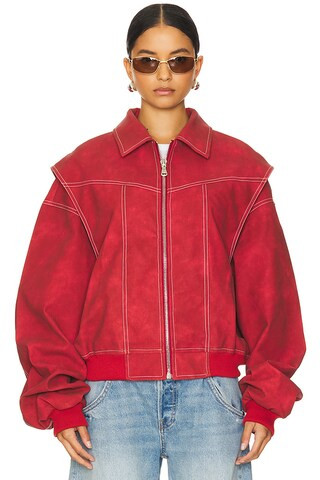 Vista Bomber Jacket in Crimson | Revolve Clothing (Global)
