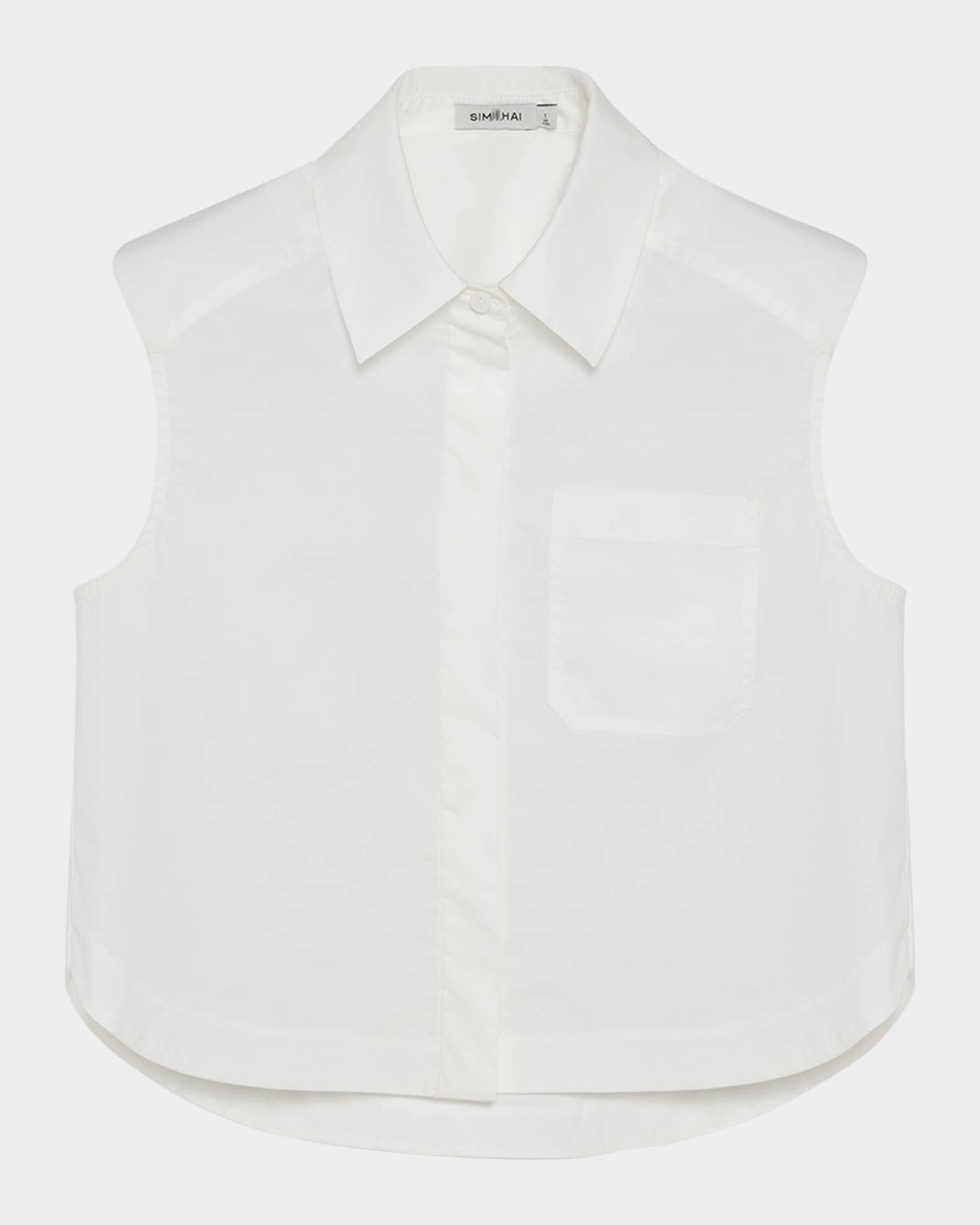 Winslow Cropped Cotton Shirt | Neiman Marcus