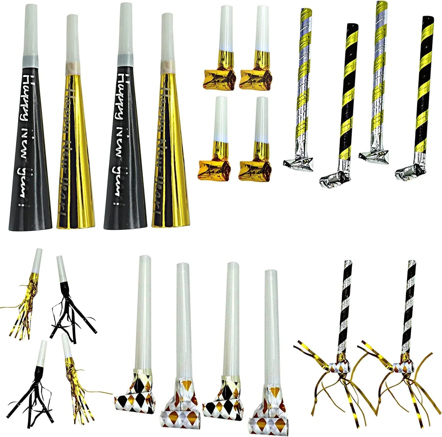 4E's Novelty 50-Pack NYE Noisemakers: Party Blowouts, Whistles, Perfect for New Year’s Eve 2025... | Walmart (US)