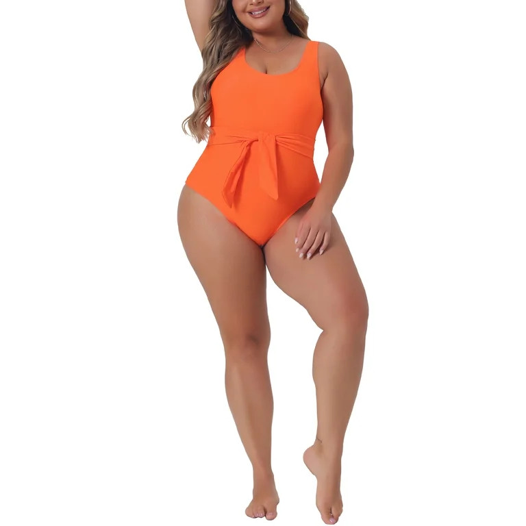 Agnes Orinda Plus Size Bikini Swimsuits for Women Flattering High Waisted One Piece 2024 Bathing ... | Walmart (US)