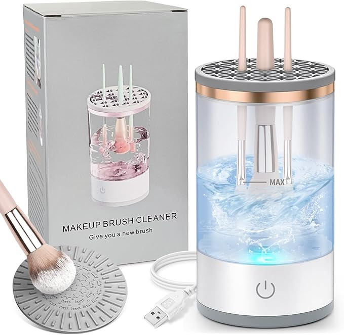 Electric Makeup Brush Cleaner, Quick Efficient Machine for Deep Cleaning All Types of Brushes, Po... | Amazon (US)