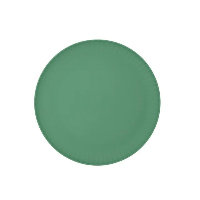 Mainstays - Green Round Plastic Plate, Ribbed, 10.5 inch | Walmart (US)