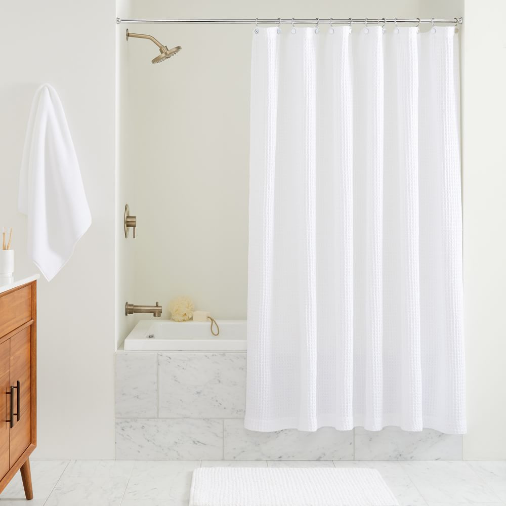 Plush Waffle Shower Curtain | West Elm (US)