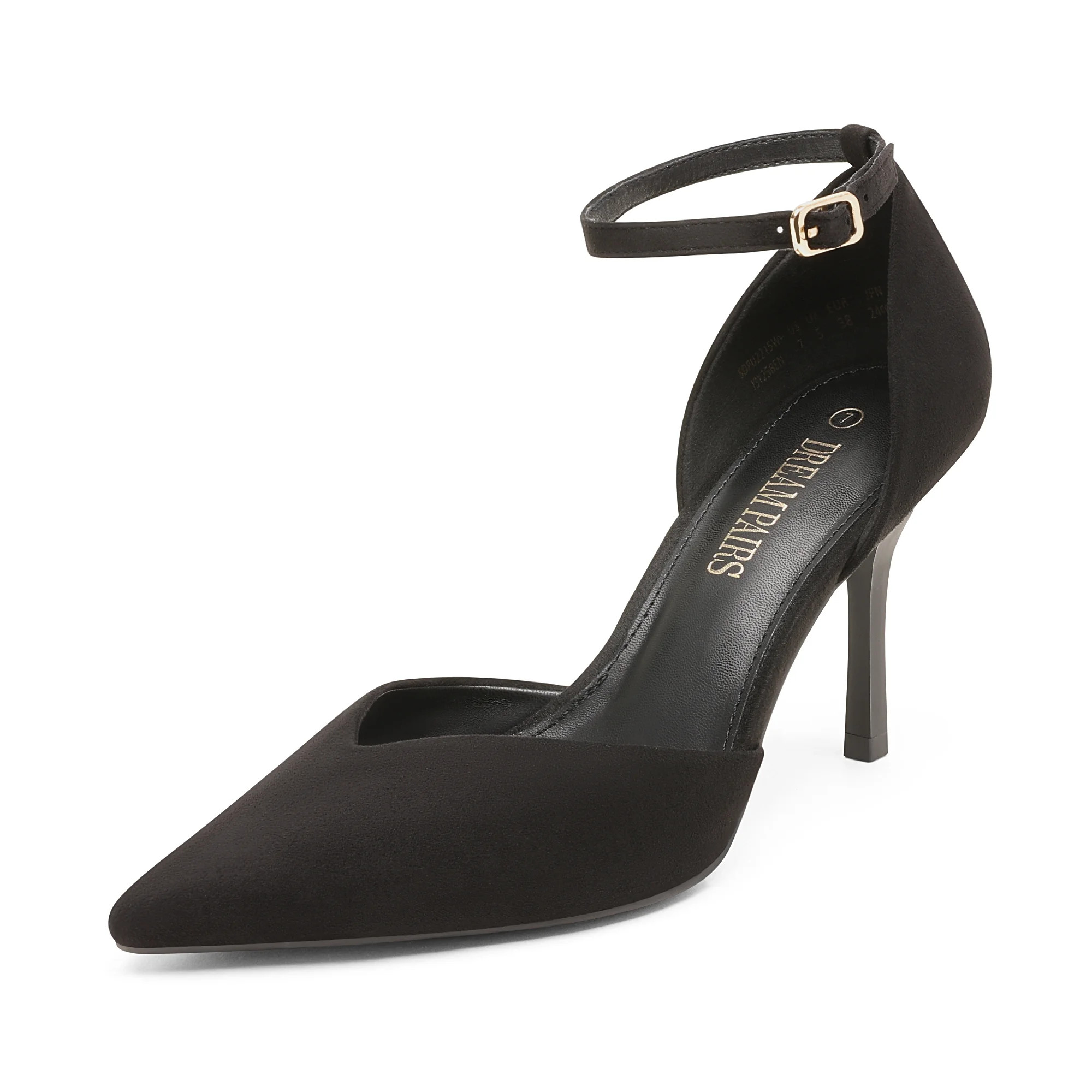 DREAM PAIRS Women’s High Heels Strappy Closed Toe Stiletto Ankle Strap Pointed Toe D'Orsay Heel... | Walmart (US)