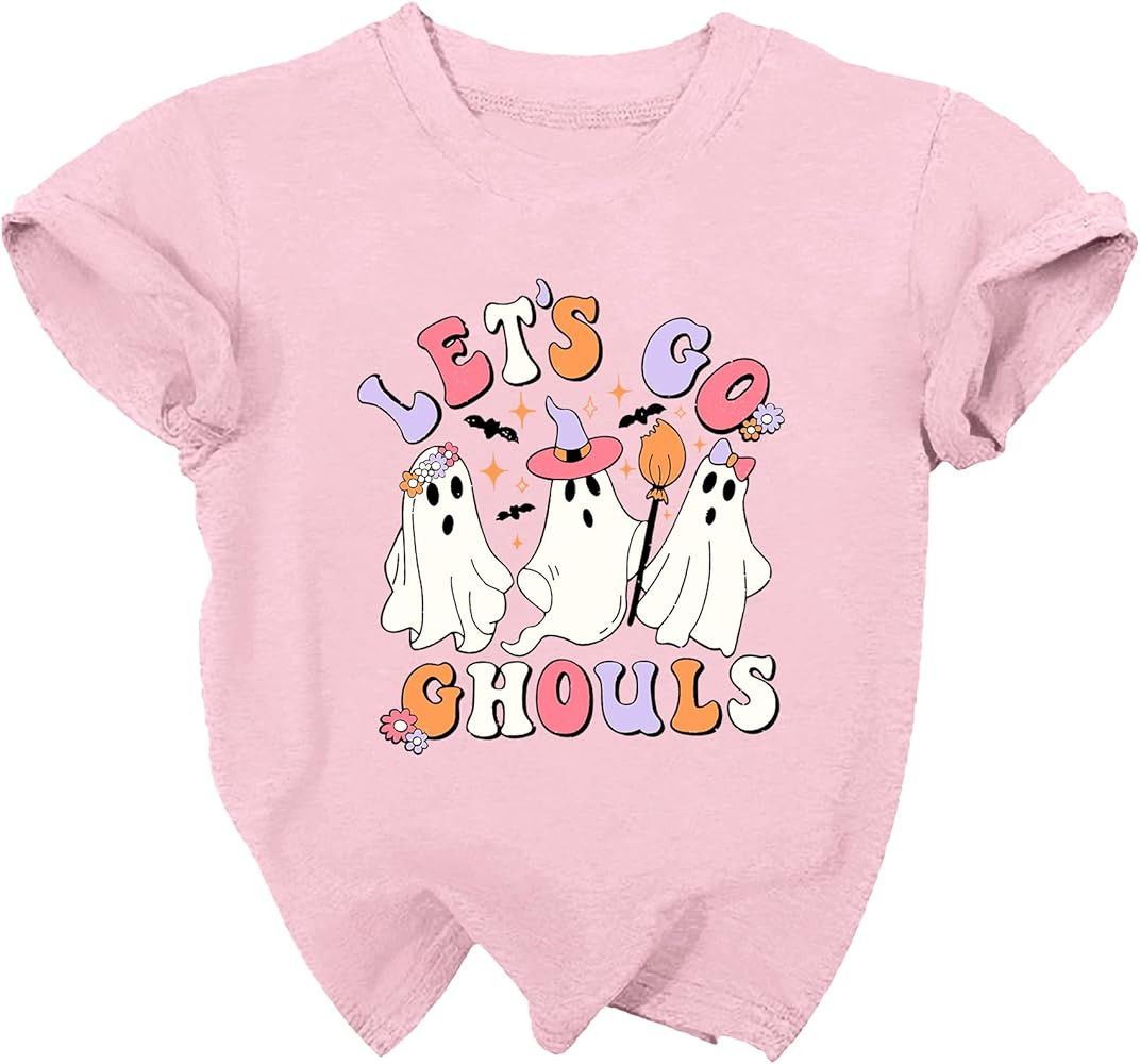 Halloween Shirt Toddler Let's Go Ghouls T-Shirt Boys Girls Ghost Graphic Tee Kids Spooky Seaon To... | Amazon (US)