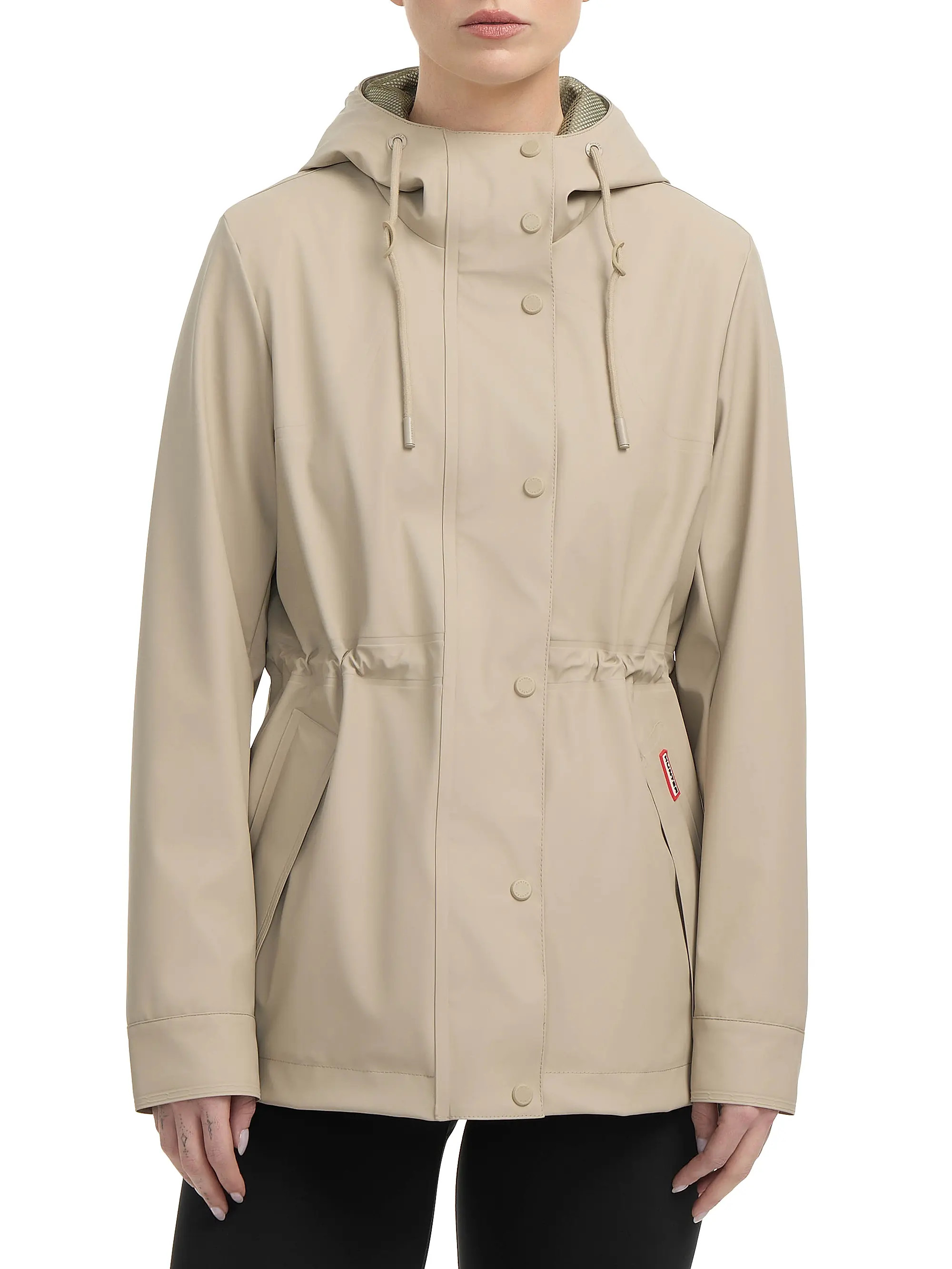 Abbey Short Rubberized Hooded Rain Jacket | Saks Fifth Avenue