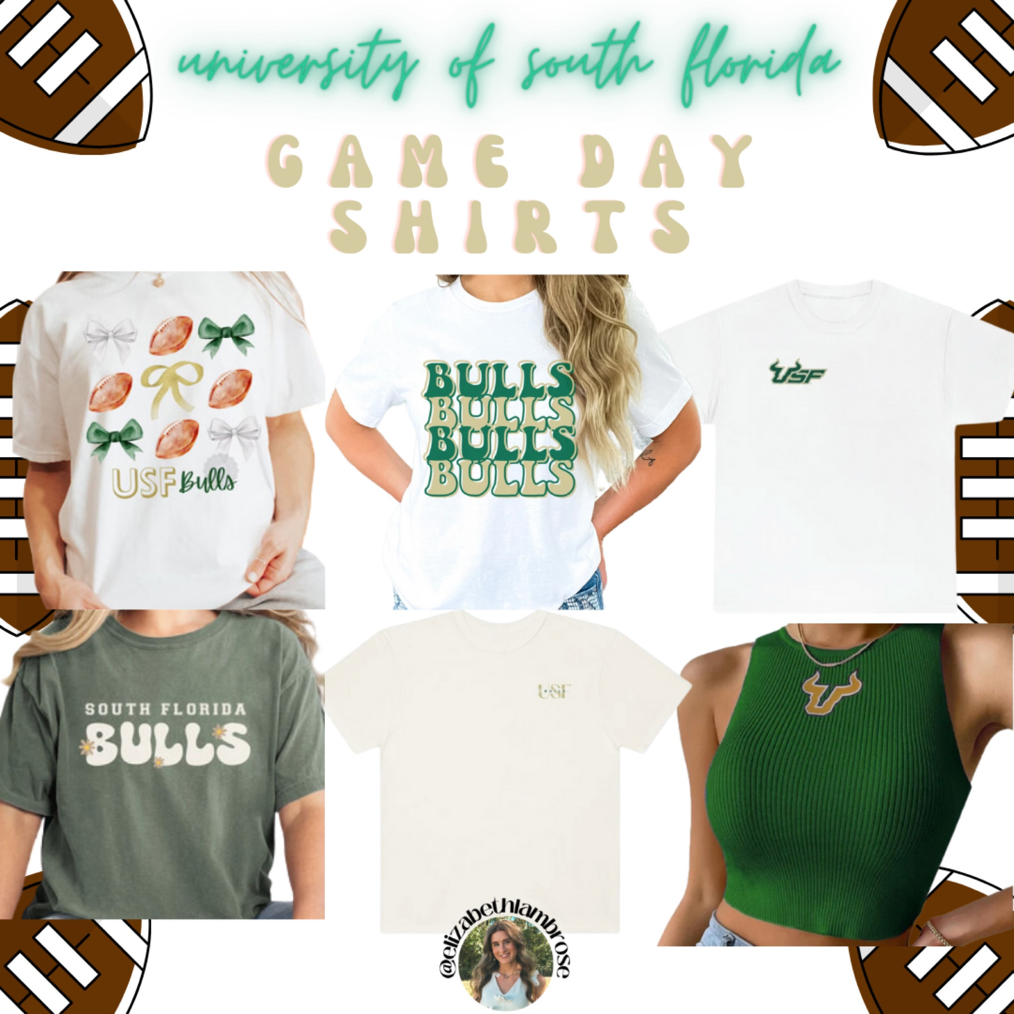usf bulls game day shirts
green and gold shirts 
game day outfit

#LTKSeasonal #LTKBacktoSchool #LTKStyleTip