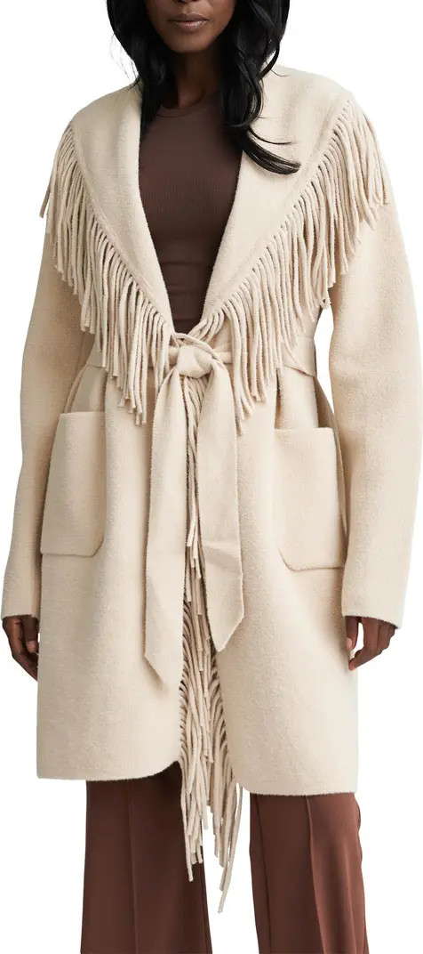 Fringed Eyelash Knit Sweater Coat | Nordstrom Rack