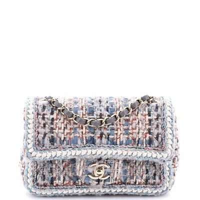 Chanel Classic Single Flap Bag Braided Quilted Tweed Mini | eBay | eBay US