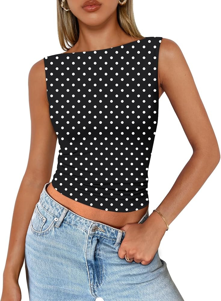 Trendy Queen Women Going Out Summer Tank Tops Spring Casual Basic Cute 2026 Sleeveless Shirt Vaca... | Amazon (US)