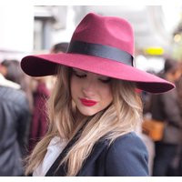 Grande Burgundy Fedora (with large brim) | Etsy (UK)